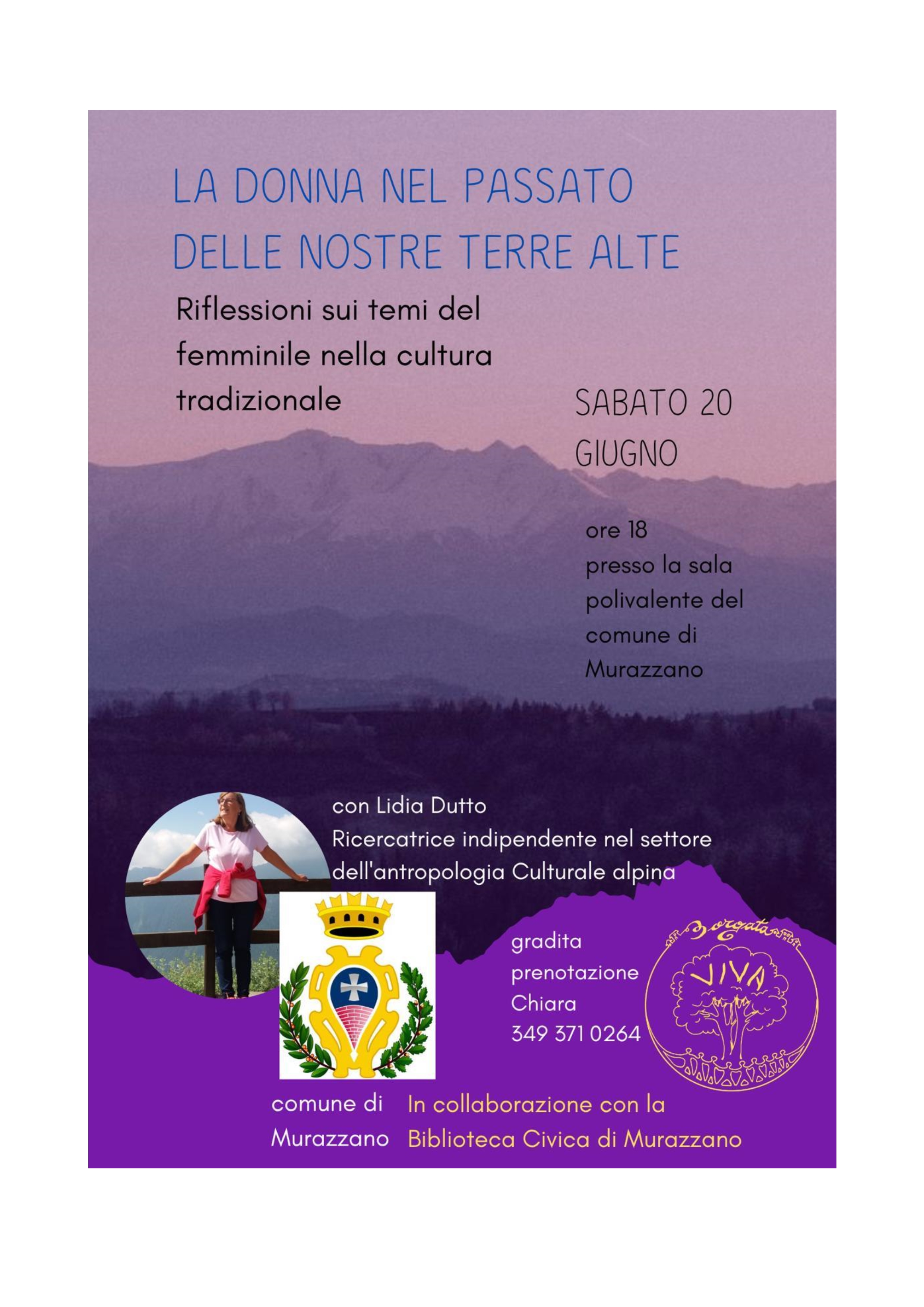 LA DONNA NEL PASSATO DELLE NOSTRE TERRE ALTE - LIDIA DUTTO